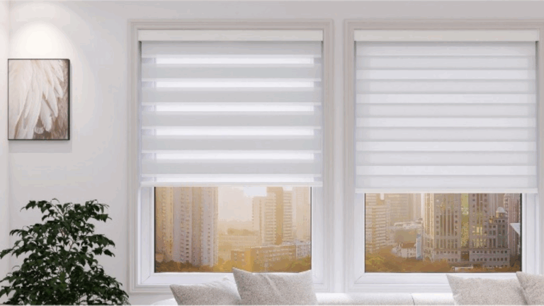 Ombrage Collection custom banded window shades sized perfectly for your home